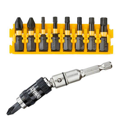 DeWalt 10 Stück Schlagschrauber abgewinkelt Bithalter Set