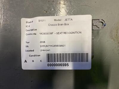 VOLKSWAGEN JETTA Seat Occupant Module 1K0 959 339 F | eBay