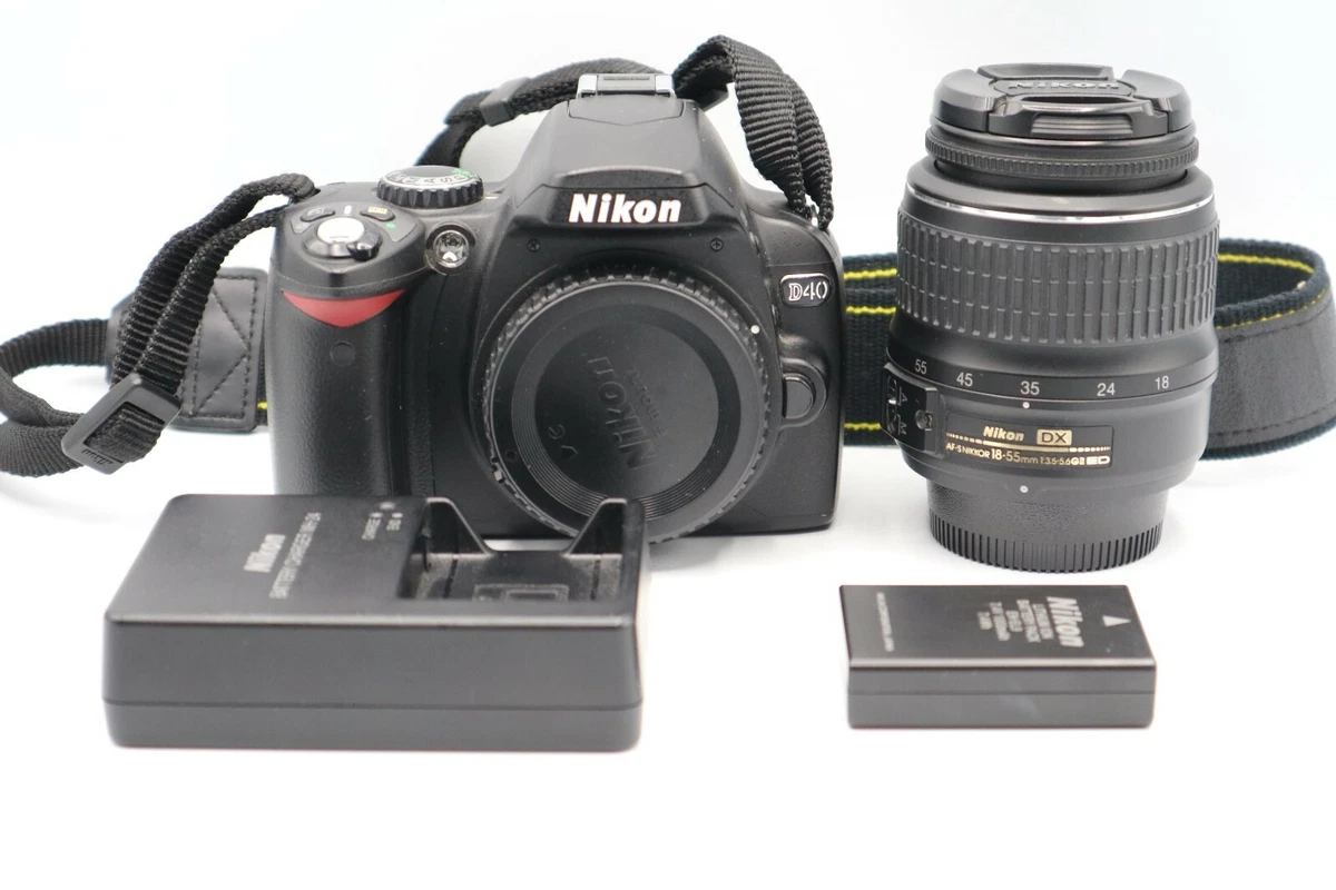 Nikon D40 Digital Camera - Black (Kit w/ AF-S DX ED G 18-55mm Lens)