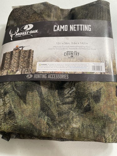 Mossy Oak Break-Up Country Camo Netting - 12' x 56" - Turkey Blind Deer Hunting  - Picture 1 of 3