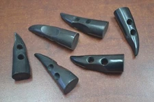 6 PCS HORN TOGGLE SEWING 2 HOLE BUTTONS CRAFT 2" #T-2261