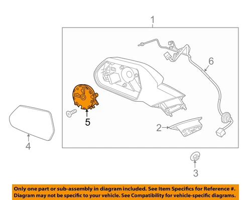 GM OEM Door Side Rear View Mirror-Motor 15951931
