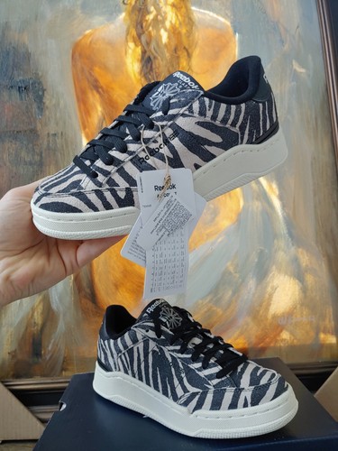 Reebok womens Ad Court Size 5 5.5 6 Zebra Black White Chalk FY7344 | eBay