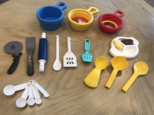 16 Piece Vintage Kids toys Fisher Price  Tikes Dishes, Food, Utensils, Baking,