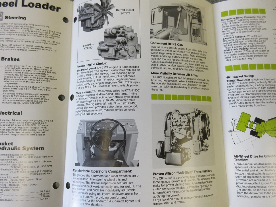 Terex 90C Wheel Loader Literature 3 pieces - Image 2 of 4
