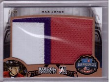 MAX JONES 15/16 Leaf Top Prospects *HUGE* 3-color Patch #d 3/20 Rookie #11 Card