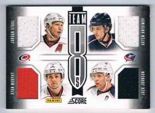 2013-14 SCORE TEAM 8S JERSEYS JORDAN STAAL RYAN MURPHY ARTEM ANISIMOV JACK