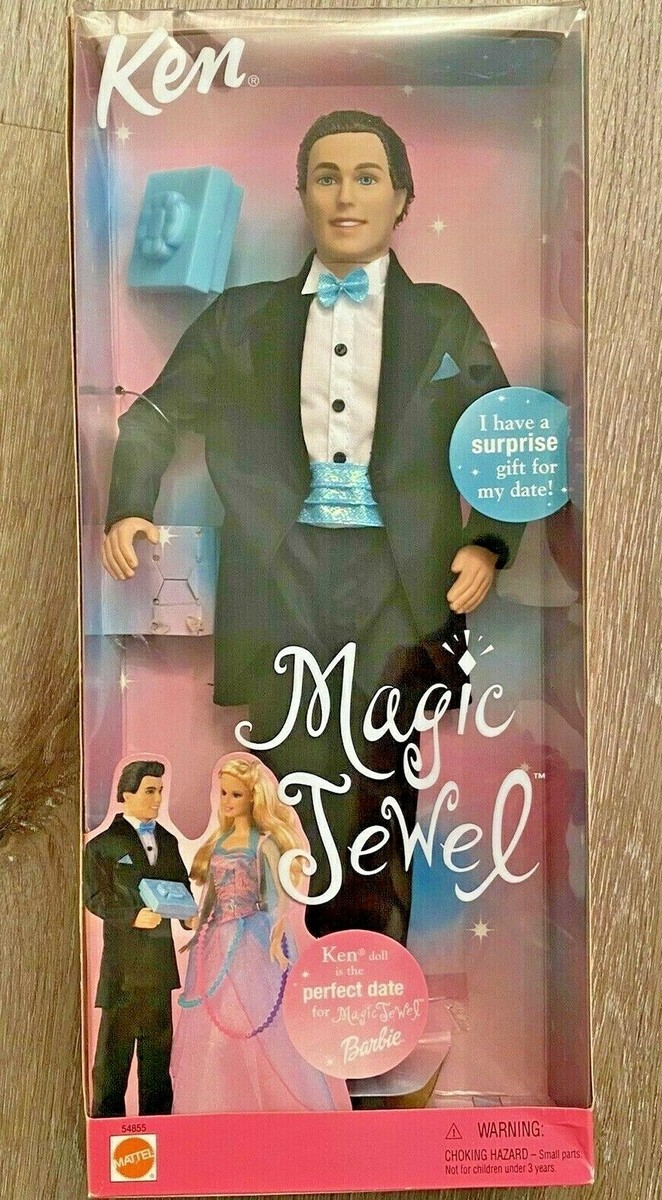 Ken Magic Jewel Doll #54855 Black Tuxedo Blue Tie W/Gift