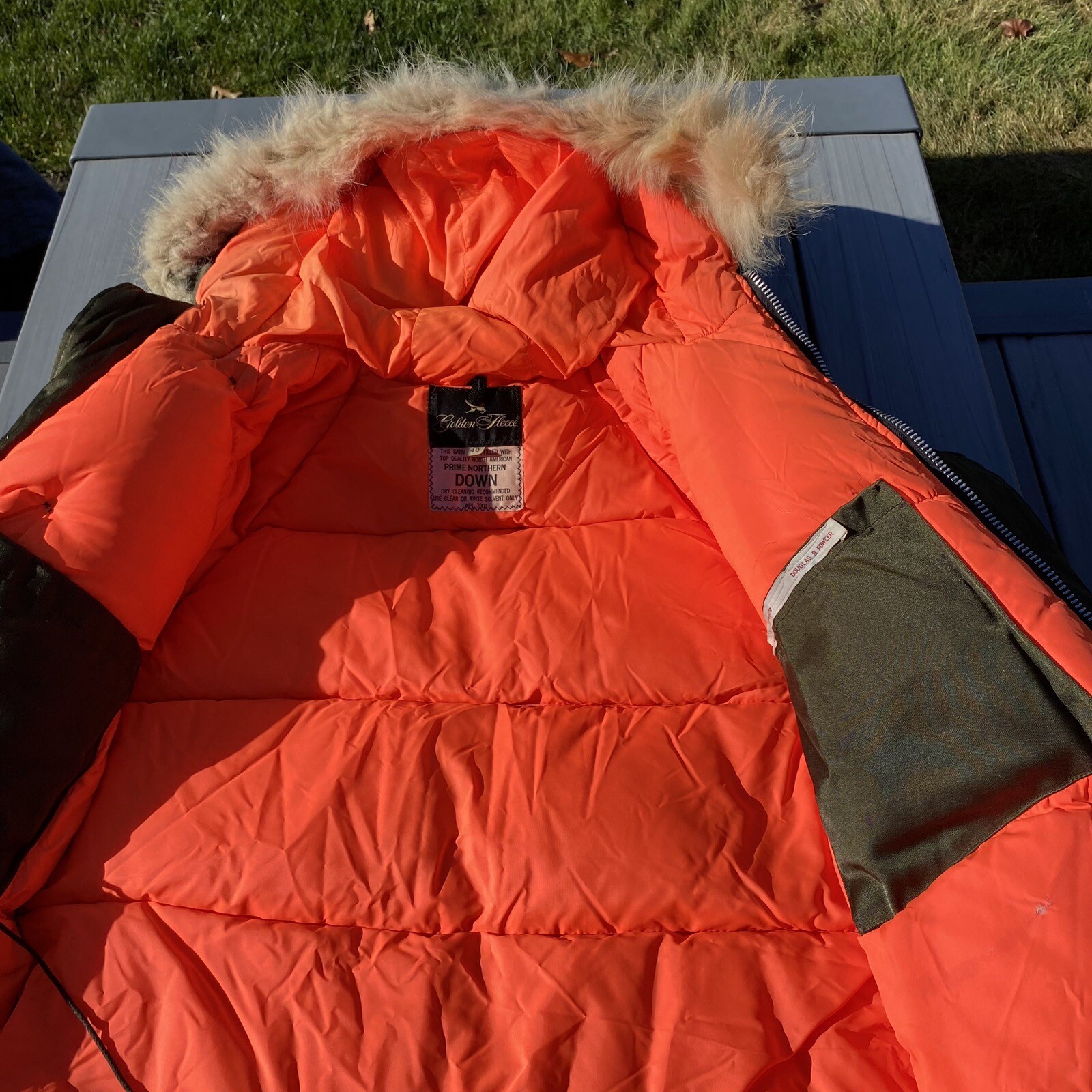 VTG N3B PARKA Extreme Cold Weather Snorkel Fur Hood Golden Fleece Sz