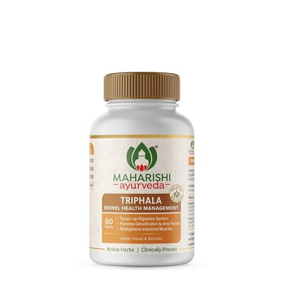 Maharishi Ayurveda Triphala 60 Tablets (Pack of 3) Herbal Triphla Trifala