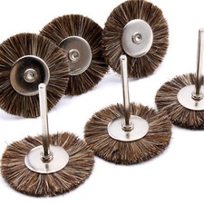 6x Crin Brosse Ronde 40mm pour Dremel Proxxon Frotteur Accessoire D24