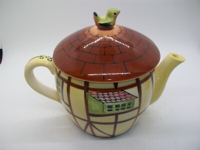 Vintage Red Horse Inn Ceramic Tea Pot English Look Cottage Ware