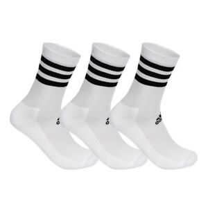 Adidas 3-Stripes Cushioned Crew Socks 3-Paris White DZ9346 | eBay