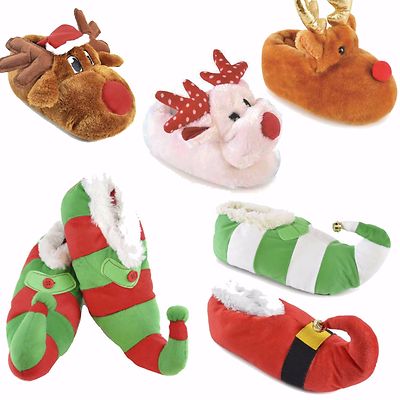 kids christmas slippers