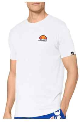 Ellesse Canaletto Herren Weiß 100 % Baumwolle T-Shirt Kurzarm (SHS04548-908)