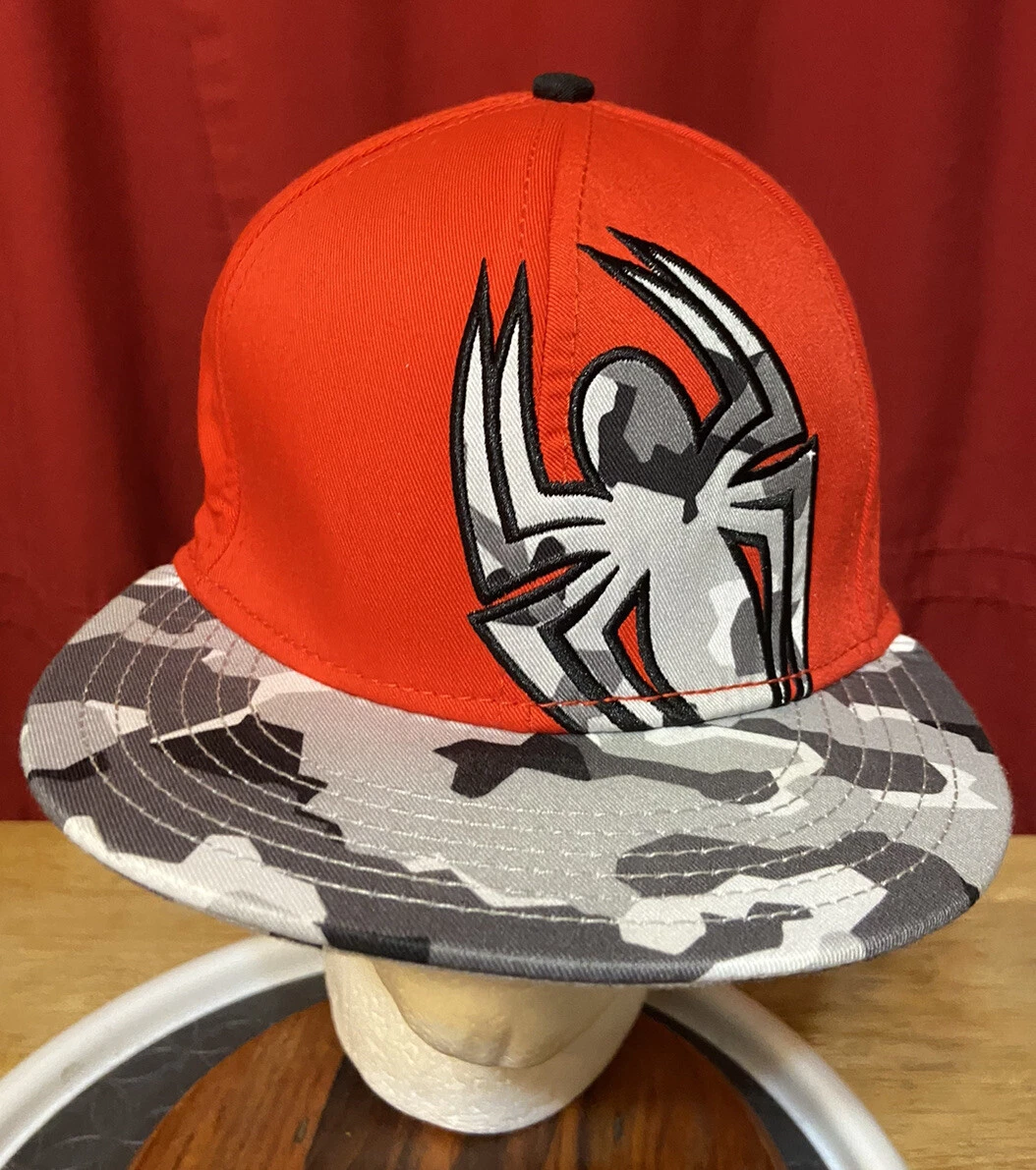 Under Armour Spider Man Hat Mens Large Red Gray Big Logo Fitted