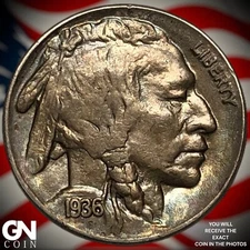 1936 P Buffalo Nickel  Q1412