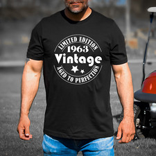Vintage Birthday T-shirt - Aged to perfection - Adult Unisex Soft Style T-shirt