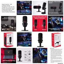 Hyperx Solar Cast Usb Gaming Microphone Black New Open Box