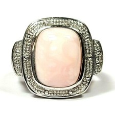 Sterling Silver Rose Quartz Ring Size 9 1/4