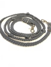 paracord barrel reins charcoal grey