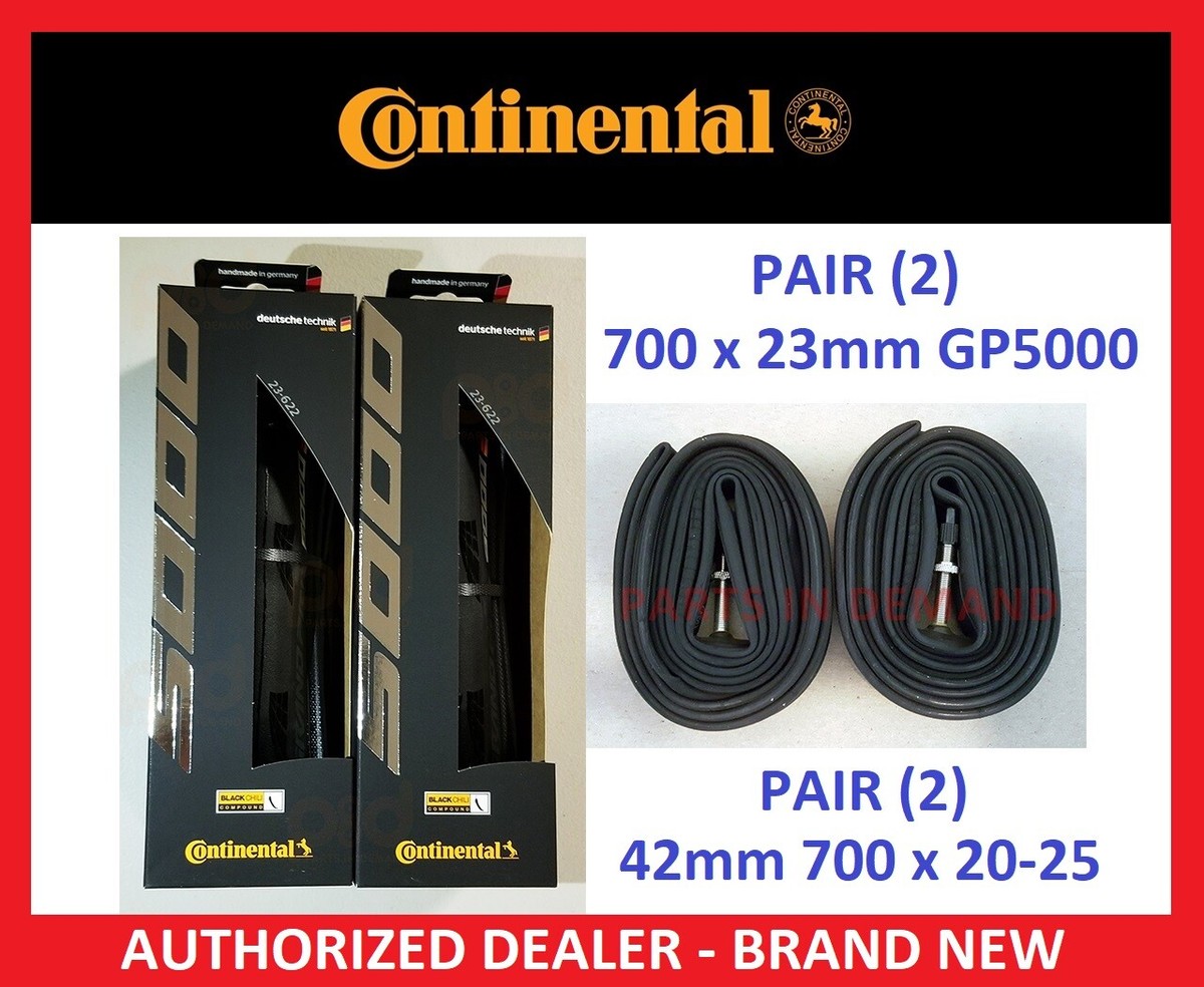 PAIR 2 Continental Grand Prix 5000 TIRES 700 x 23 25 28 32 INNER