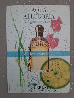 Perfume Paper Advertising. 2003 Guerlain Aqua Allegoria - Perfume Ad 