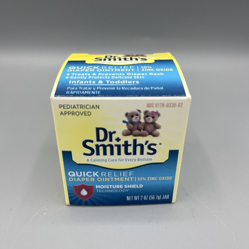 Dr. Smith's Quick Relief Diaper Rash Ointment 2 oz Zinc Oxide Moisture ...