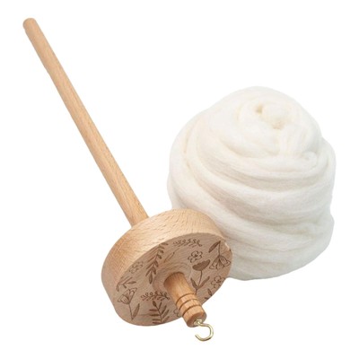 Top Whorl mit Wolle Handarbeit Spindeln Drop Spindel für Bommel Bom's Strick Zum Selbermachen