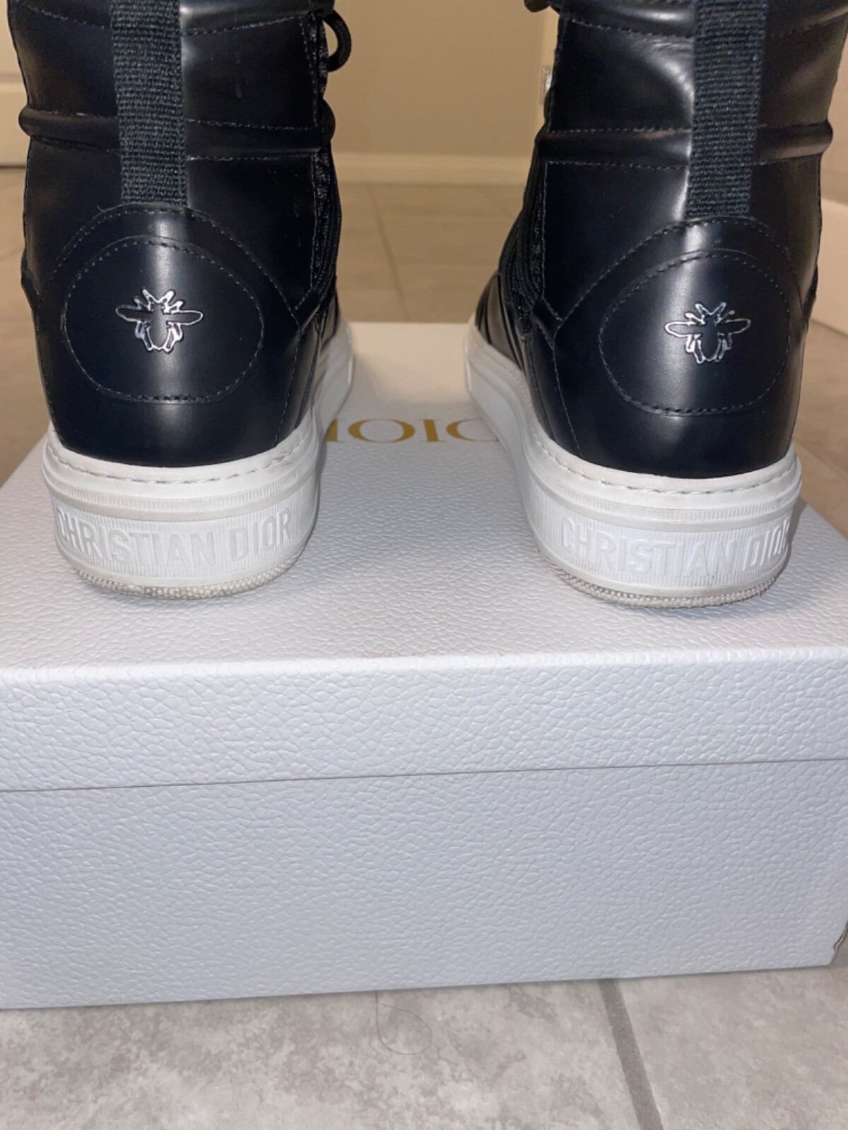 CHRISTIAN DIOR Black Leather/Mesh Resille Dior Solar Flat Boot Size 38/8 $990 image 10