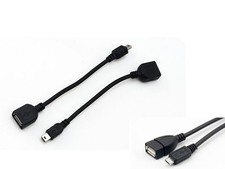 2pc USB 2.0 Micro B Male to A Female Adapter Converter OTG Cable for Samsung Tab