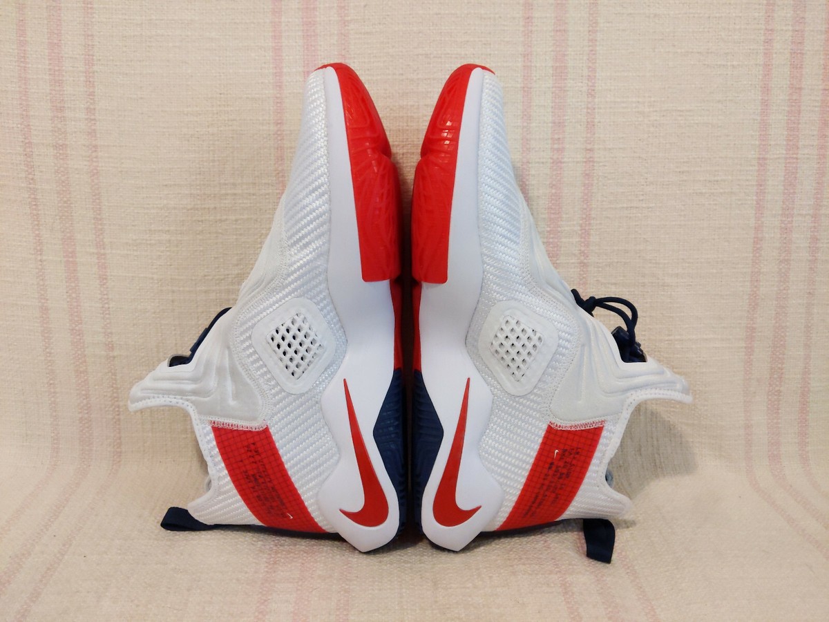 Nike LeBron Soldier 14 USA White Red Blue USA CK6024 100 Men Shoe