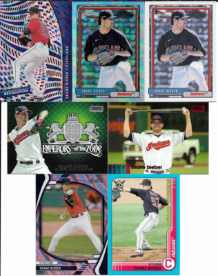 Shane Bieber 11 Card Lot with Parallels & Inserts + Minis NM