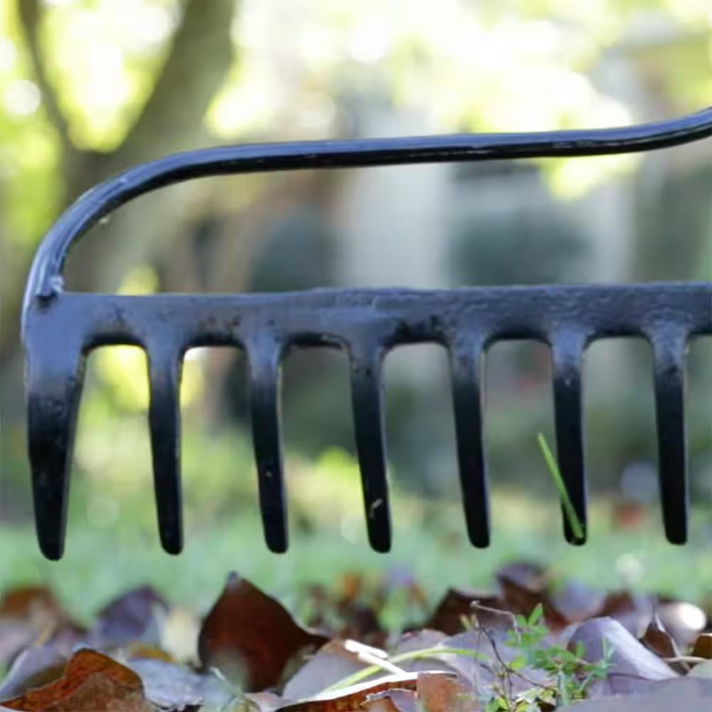 Razor-Back Garden Landscaping Forged Steel Bow Rake 61"Fiberglass Handle 15-Tine
