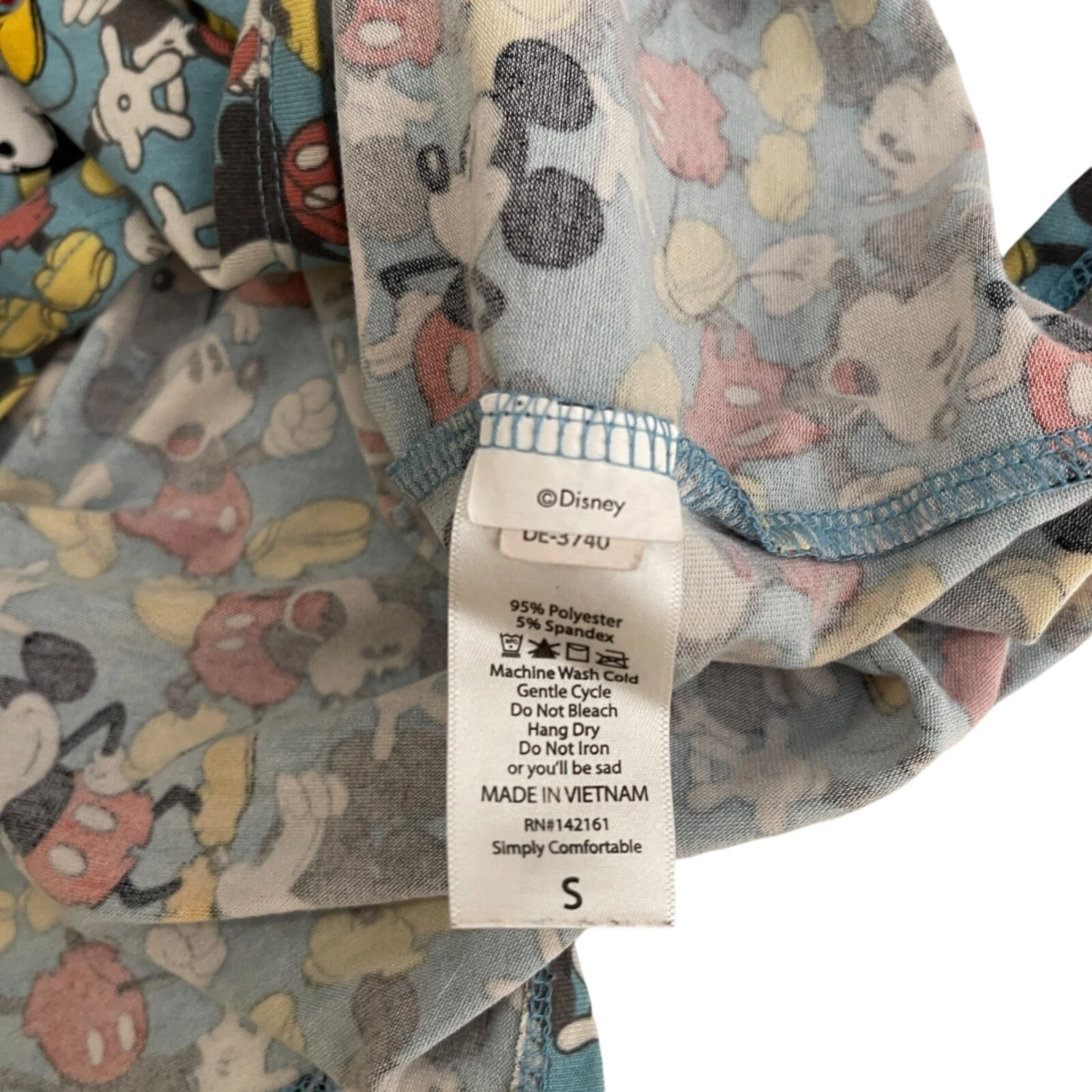 VETEMENTS Disney LuLaRoe Vestito Topolino Donna Piccolo Blu Manica Corta Alto Basso