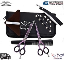 Professional Hairdressing Barber Hair Cutting Thinning Scissors Set Free Tweezer