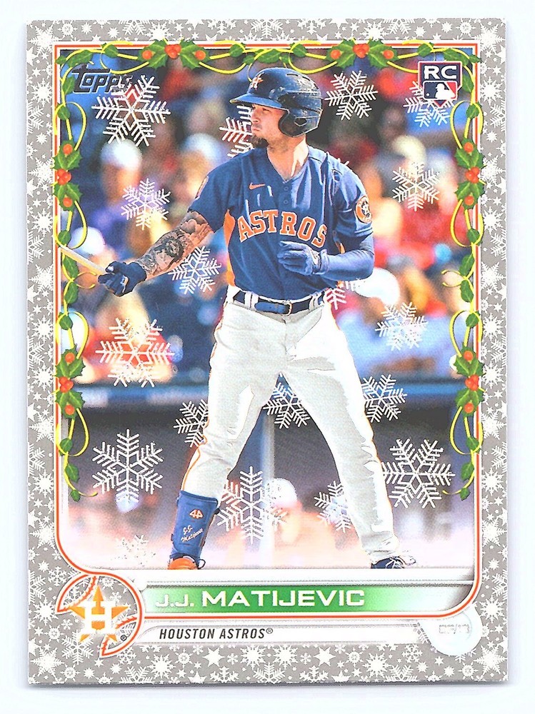 2022 Topps Holiday METALLIC #HW136 J.J. Matijevic Houston Astros RC Rookie