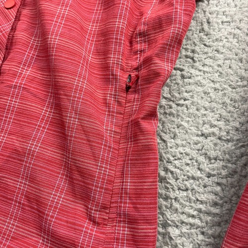 PATAGONIA Long-Sleeved Island Hopper Shirt Womens 2 Red Snap Roll Tab Outdoor - 第 3/12 張圖片