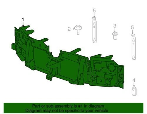 Genuine GM 2002-2009 Chevrolet GMC Envoy XL Headlamp Grille Mount Panel 15831182 - Изображение 2 из 2