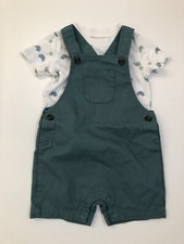Carter's 2 PC. Baby Boys Green Shorts Overall Dinosaur T-shirt size 18 Months