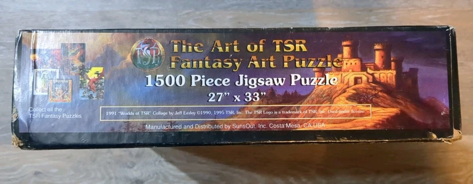 De colección 1991 Dungeons & Dragons TSR arte rompecabezas 1500 piezas Worlds of TSR 27x33 Foto 4 de 4