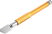 Glass Cutter 8-15mm, Pencil Style Oil Feed Tungsten Carbide Tip Golden Handle...