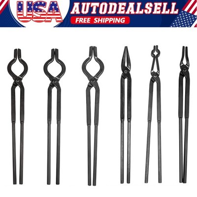 6pcs Beginner Blacksmith Forge Tong Set for Knife Making Tools Professinal