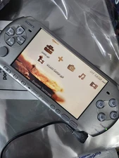 PSP 3001 Vintage Handheld Game Console Tested working With Charger No Battery