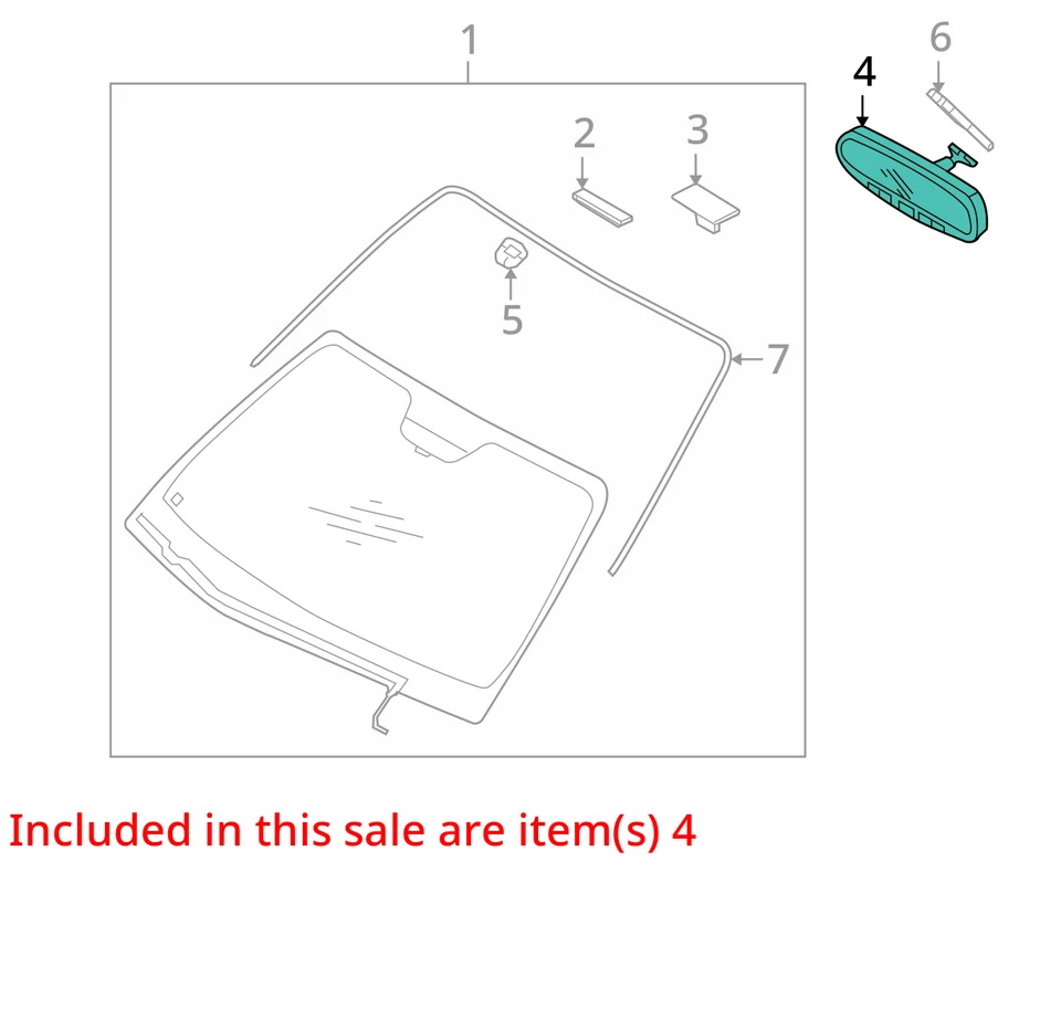 2004-2009 Kia Spectra Interior Rear View Mirror Oem KU6OG - Image 2 of 3
