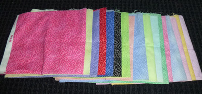 Bundle of 17 Fat Quarters Michael Miller Garden Pindot C-1065 *some have fade*