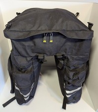 Raleigh Black Triple Cycle Pannier Bags.