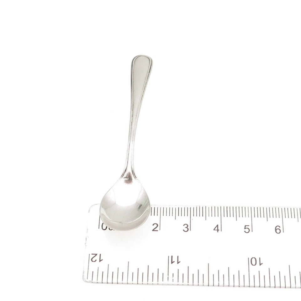 Cuchara individual de sal y especias antigua Art Deco de plata de ley 925 WEBSTER Foto 4 de 4