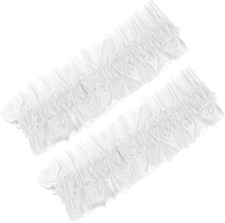 2 PCS White Arm Band Garter, Sleeve Garters, Arm Garters for Men White Vintag...