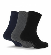 3 PAIA CALZE CALZINI ANTISCIVOLO UOMO  DI SPUGNA TG UNICA MADE IN ITALY GOMMATE 